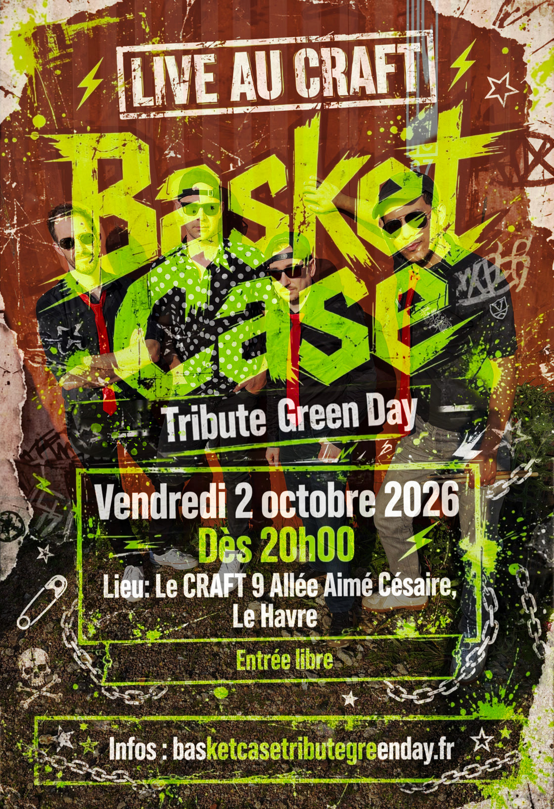 Affiche concert au Craft 02-10-2026